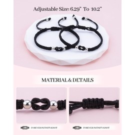 Knot Matching Bracelets For Couple Long Distance Pinky Promise Relationship Bracelets for Men Women Best Friend Birthday Anniversary for Him and Her (Pinky Promise)