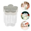 BIUDECO 2-piece Compartment Spice Jar Set Salt Dispenser Kitchen Seasoning