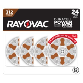 Rayovac Size 312 Hearing Aid Batteries (24 Pack)