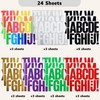 3 Inch Large Alphabet Stickers Vinyl Adhesive Letters 288 Pieces