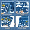 3PCS Fathers Day Disposable Tablecloth - 108" × 54", Happy