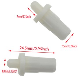 FDXGYH 30pcs Cabinet Door Repair Pins - Damper Replacement, Plastic Shutter Spring Loaded Furniture Fittings (White)