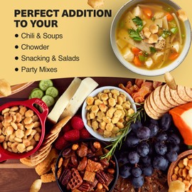 Wicked Minis Soup & Oyster Crackers - Saltine & Salted Flavored Mini Puffed Soup, Savory Snacking Mix, Seasoned Croutons Salad Toppers, Crackers for Chili 6oz (Cajun Creole, Pack of 3)