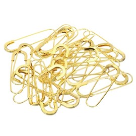 YOKIVE 35 Stück Sicherheitsnadeln, Metall Große Sicherheitsnadeln Clips, Halten Fixiert Sicherheitsnadel, Ideal für Büro, Kunst, Zuhause, täglichen Gebrauch (Goldton, 3,15 Zoll).