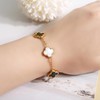 YUEXIAODOU 18K Gold bracelets for women Clover Bracelet Set 2Pcs