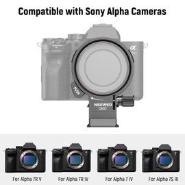 NEEWER Rotatable Collar Mount Plate for Sony Alpha 7R IV 7R V 7 IV 7S III, Fast Horizontal to Vertical Camera Tripod Lens Mount Ring Compatible with DJI RS 2/3 & Arca Quick Release System, CA021