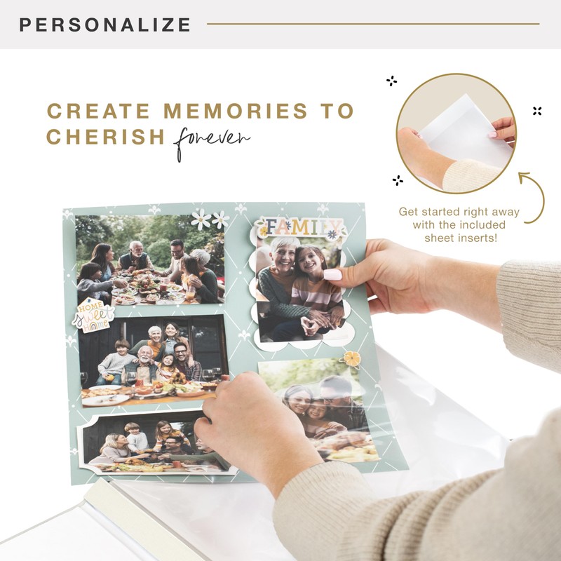 MCS 12x12 Fabric Scrapbook, Cream