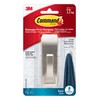 Command Modern Reflections Large Metal Bath Hook, Satin Nickel, 1-Hook