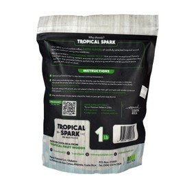 Tropical Spark Wood Pellets | Perfect for BBQ, Smoking, Grilling, Bake, Roast, Braise | Premium 100% All-Natural | Coffee Wood | 1 lb. Bag
