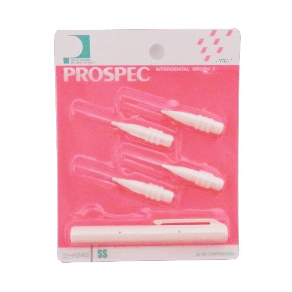 Prospec Interdental Brush 2, 4 Brushes, 1 Sleeve, SS White