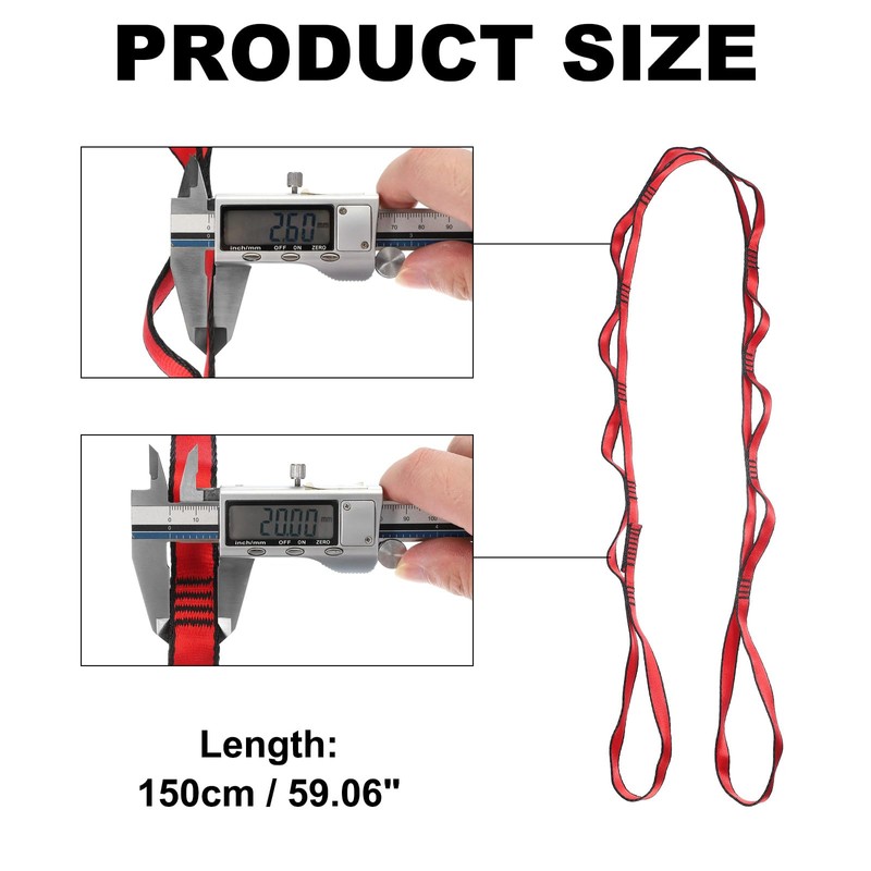 PATIKIL 22KN Adjustable Daisy Chain Yoga Extend Belt 1.5M, Nylon