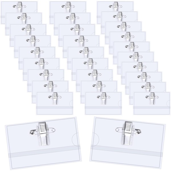 Unvtap Pack of 30 Name Badges 90 x 56 mm