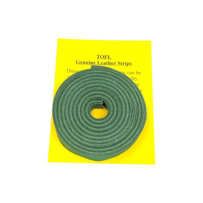 TOFL Correa de cuero de 1,9 cm (verde hoja)
