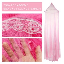 UILYNIU Dome Mosquito Net, Princess Pink Bed Canopy for Girls, Hanging Mosquito Net for Bed, Fine Mesh Mosquito Net without Door, Portable Double Bed Mosquito Net for Kids Room Decoration (Pink)