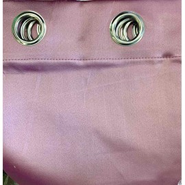 Ikiriska Blackout Extra Long Curtain for 2 Story Living/Great Room (Shiny Pink, 50″Wx120″L)