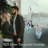 Celtic Knot Earrings for Women 925 Sterling Silver Turquoise Jewellery