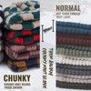 Clakllie Winter Stocking Beanie Hat Foldable Knitted Hats Roll-up Edge