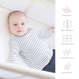 Jersey 100% Cotton Fitted Sheet for 95 x 65 cm Baby Travel Cot Mattress (Blue)