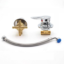 2/3/4/5 Way Split Shower Diverter Valve, Solid Brass Cold & Hot Water Mixer Bathroom Faucet Tap, Thread/Intubation Bathtub Tap for Shower Cabin/Steam Room (Intubation 4 Way)