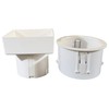 Aquabarrel Universal Adjustable Downspout to Drain Pipe Tile Adapter (White,