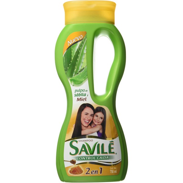 Savile Shampoo Control Caida 2 En 1 pulpa de Sabila Y Miel (Aloe & Honey)
