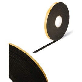 Double Sided Foam Tape - Black - 2mm x 10mm x 25m - Security/Glazing/Craft Tape