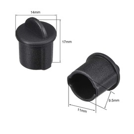 uxcell 5pcs BNC Silicone Protectors Cap Port Cover Anti Dust 9.5mm-11mm Dia Black