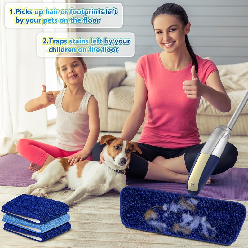 Microfiber Spray Mops for Hardwood Floor Cleaning - MEXERRIS Wet