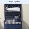Hanging Travel Toiletry Bag with Hook, Water-Resistant Foldable Toiletry Organizer