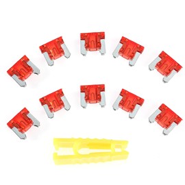 Car Fuses Assortment Kit 40A Size, 10pcs Breaker Mini Car Fuses Kit, Circuit Breaker Resettable Automotive Fuse for RV Truck, Fuse Blade Kit Auto for Marine Automotive