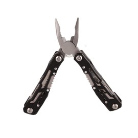 Multi Function Folding Tool Pliers with Safety Lock, Corrosion Resistant Stainless Steel, Portable for Outdoor Camping, Black