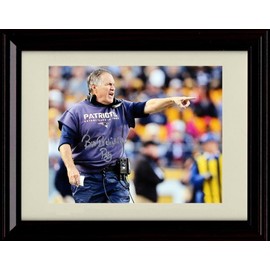 Bill Belichick - New England Football Autograph Promo Print - Profile Superbowl - Framed 8x10