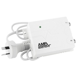 Amp Master Masthead Amplifier TV Antenna Booster with Power Supply