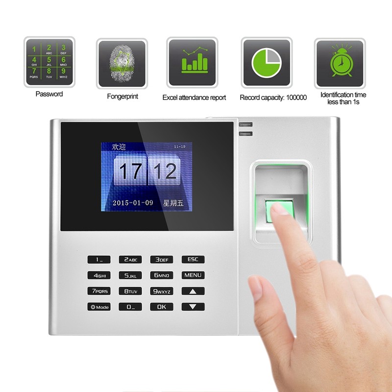 TCP IP Fingerprint Password Attendance Machine Employee Attendance Recording