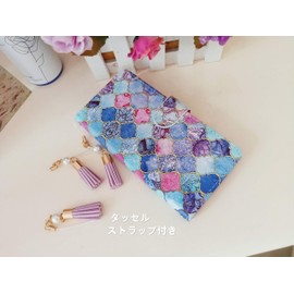 basio4 case notebook type kyv47 case notebook charm tassel strap card holder cute TPU stand function basio 4 case basio 4 cover (BASIO 4 / KYV47, Blue Bird)