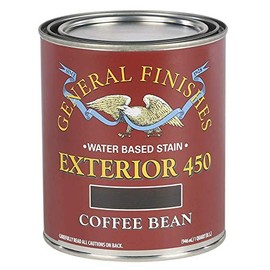 General Finishes Exterior 450 Water Based Wood Stain, 1 Quart, Coffee Bean