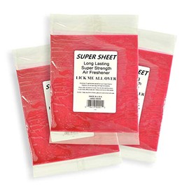 Super Sheet Large (8"x7") Under Seat Car Air Freshener, 3-PACK (Lick Me All Over)