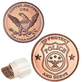 Katy Craig 10 x 1oz Copper Rounds Police 999 Fine Bullion Supplied in Tub