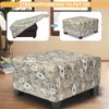 TOPHMDECOR Ottoman Cover Square Slipcovers Printed,Stretch Footrest Stool Cover for