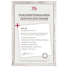 walther design Peppers BP130S Photo Frame Silver 21 x 29.7 cm (DIN A4) Document Frame Wooden Frame