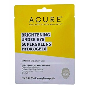 ACURE Brightening Under Eye Hydrogels Super Greens Soothe Depuff Gel Mask 6count