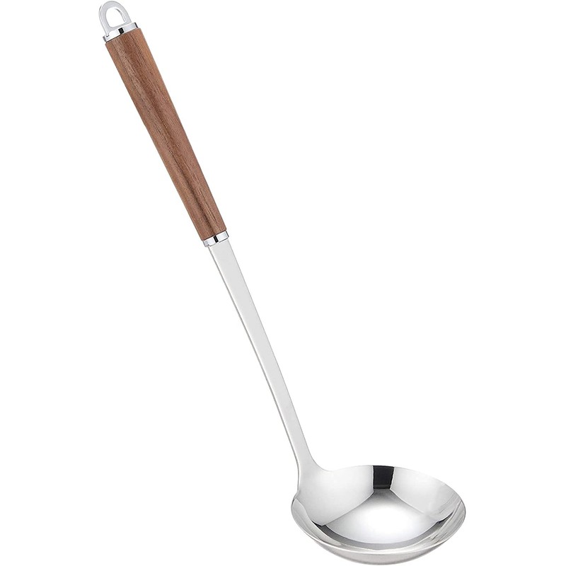 Suncraft WT-01 Ladle, Medium, Made in Japan, Stainless Steel, Woody