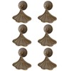 MOROBOR Ginkgo Leaf Shape Knob Handles, 6 PCS Drop Pendant