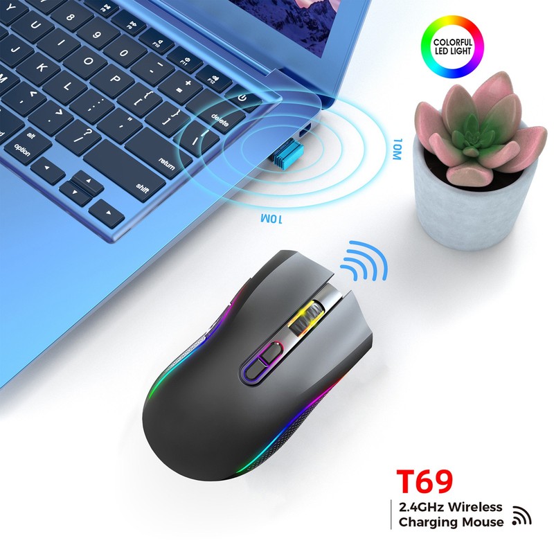 Wireless Mouse 2.4G USB Receiver 800 to 4800 DPI Ergonomic