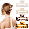 kaiolbly 4Pcs Tortoise Hair Claw Clips, Acetate Hair Claw Clip