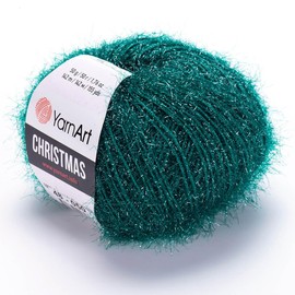 Yarnart Christmas Fantasy Sparkly Knitting Yarn, Me tallic Yarn, Sparkle Yarn, Shiny Yarn, Eyelash Yarn, 100% Polyamide, 1.76 Oz, 155 Yds, 50 Grams, Amigurumi Yarn (48)