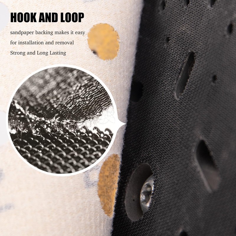 150mm Sanding Discs, 6 Inch 15 Hole Sanding Discs,Hook and
