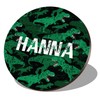 1 x Round Coaster - Name Hanna TRex Dinosaur Tyrannosaurus