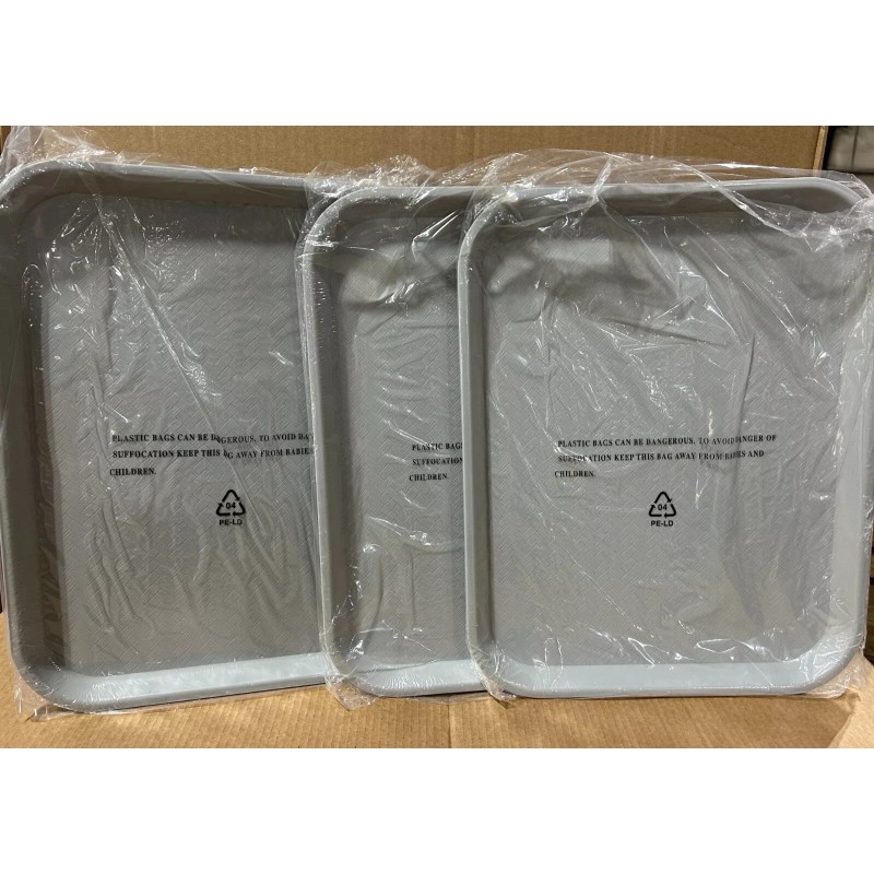 WinCo Fast Food Tray, 14 by 18-Inch, Gray *3 PACK