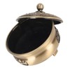 Coil Incense Burner with Lid Antique Beautifully Carved Electroplating Zinc
